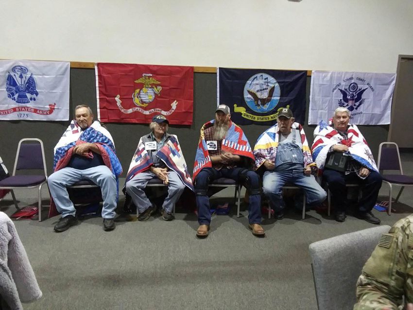 Veteran's Lonnie Whitehead, Robert Widener, Jared Weaver and Harold Sears