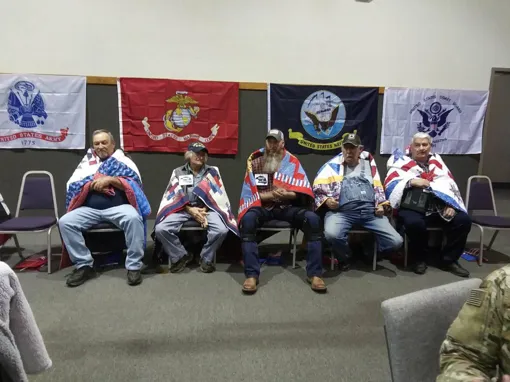 Veteran's Lonnie Whitehead, Robert Widener, Jared Weaver and Harold Sears