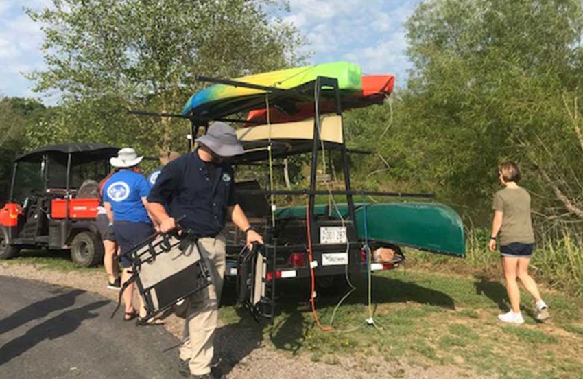 canooing at the Huckabee River Valley Nature Center